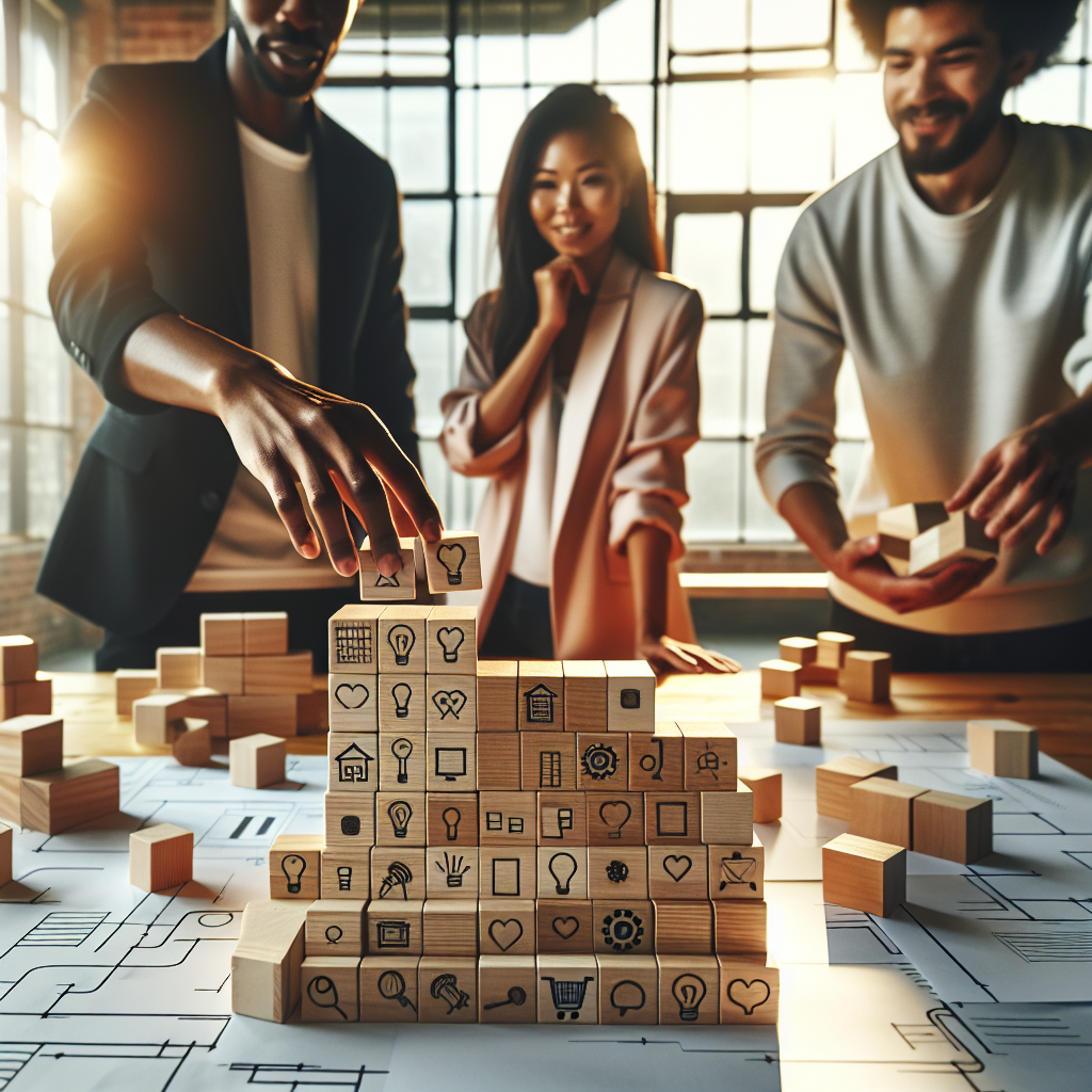Unternehmer am Schreibtisch mit Laptop, Finanzunterlagen, Münzstapel und Weltkarte im Hintergrund
