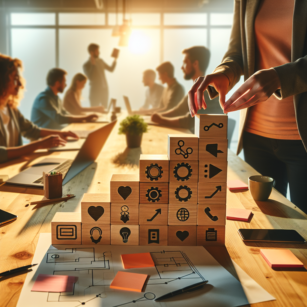 Laptop mit Dashboard, Protokoll-Checkliste und Zahnrädern für KI-Automatisierung