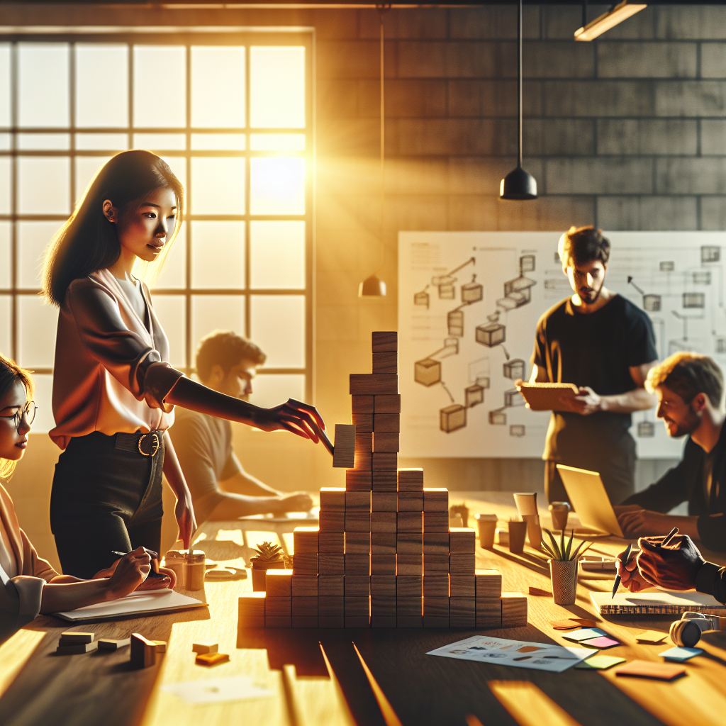 Unternehmer am Schreibtisch prüft Gewinnsteuer-Unterlagen neben Taschenrechner, Laptop und Münzen