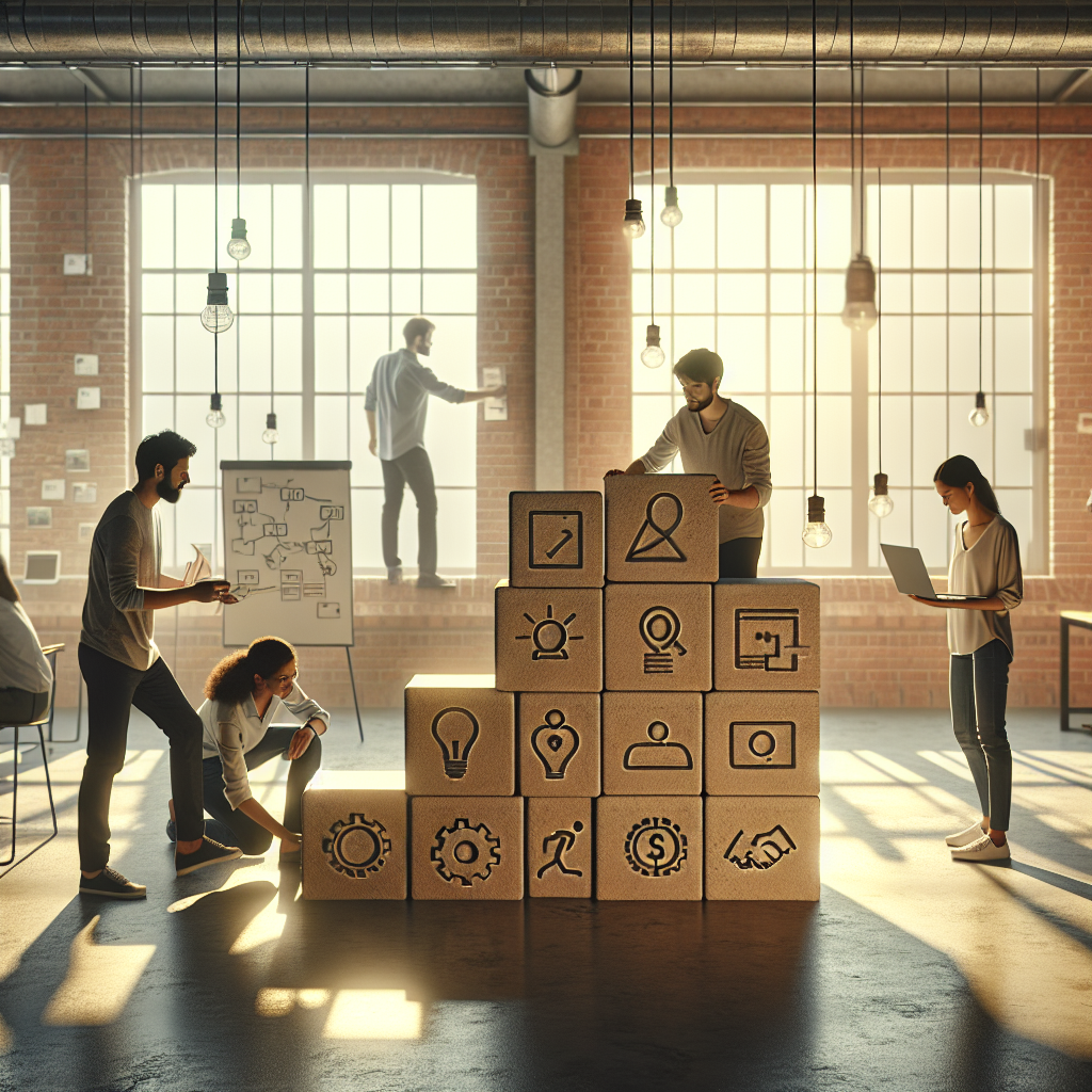 Unternehmer sitzt in goldenem Käfig, umgeben von Steuerunterlagen und Taschenrechner