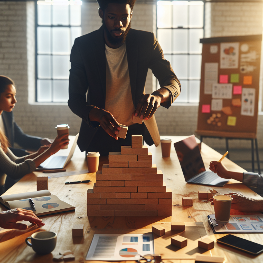 Geschäftsführer am Schreibtisch mit Rechnungen, Laptop und Taschenrechner, gestresst wegen E‑Rechnung und Cashflow