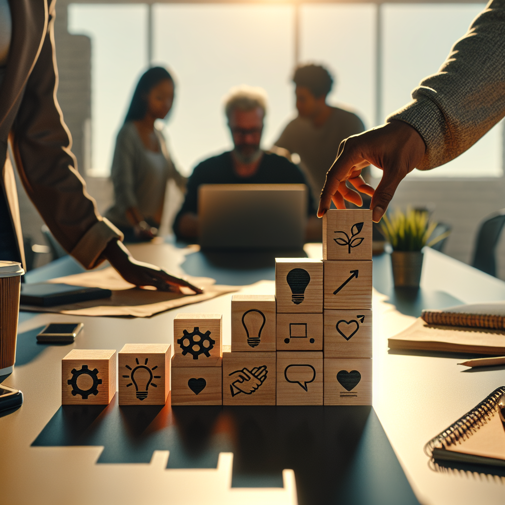 Laptop zeigt E‑Rechnung, Aktenordner mit Lieferkette, Taschenrechner und Münzstapel auf Tisch