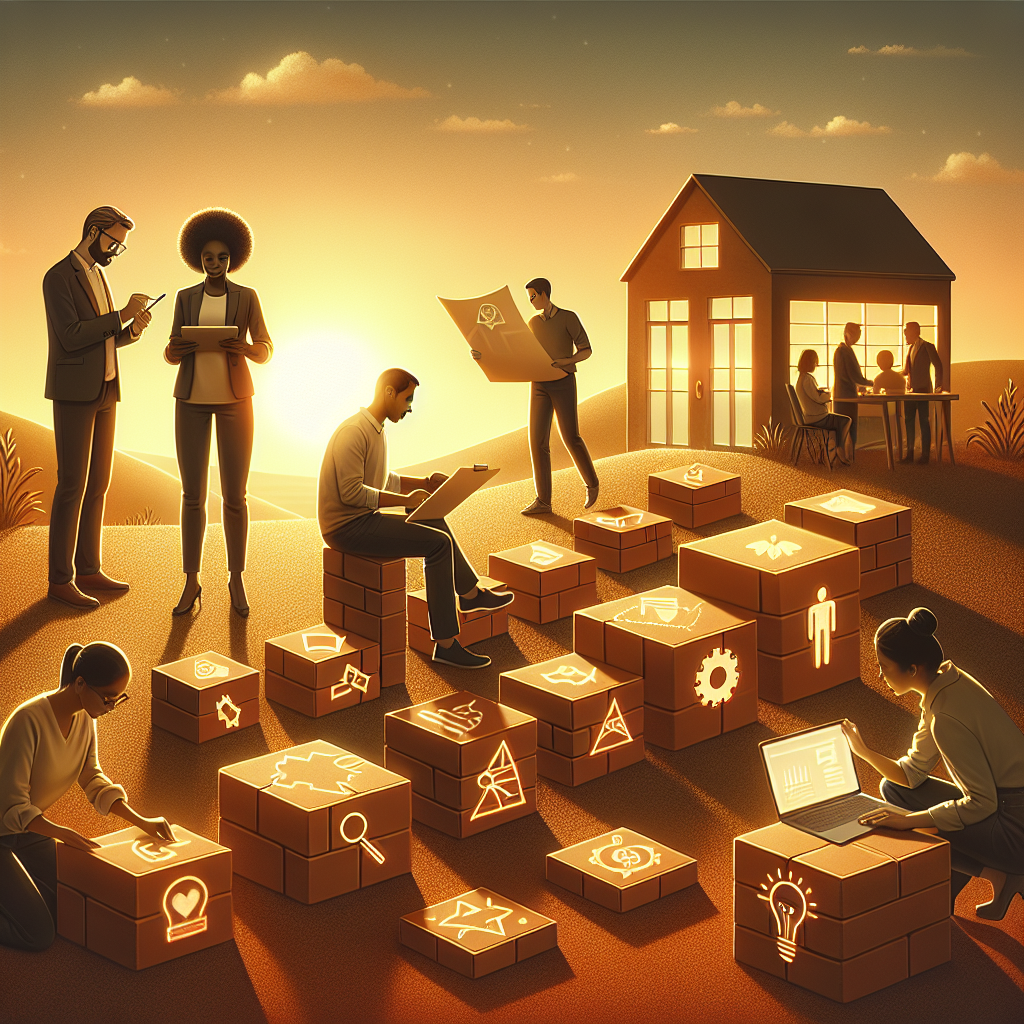 Geschäftsleute vor Schweizer und deutschen Flaggen, Bürogebäude und Schutzdach-Symbol