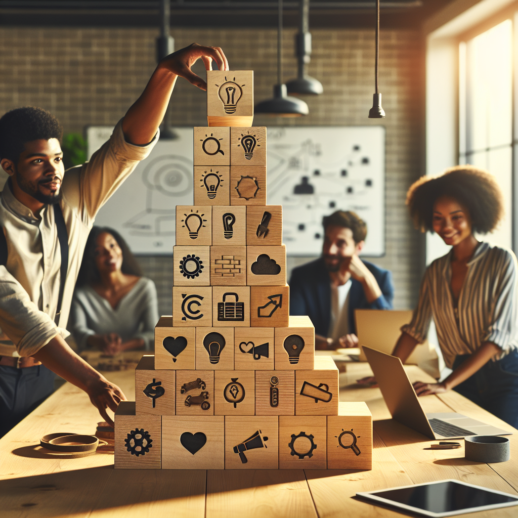 Organigramm einer Holding mit Tochtergesellschaften, Dachsymbol und Pfeilen, Fokus Vermögensschutz