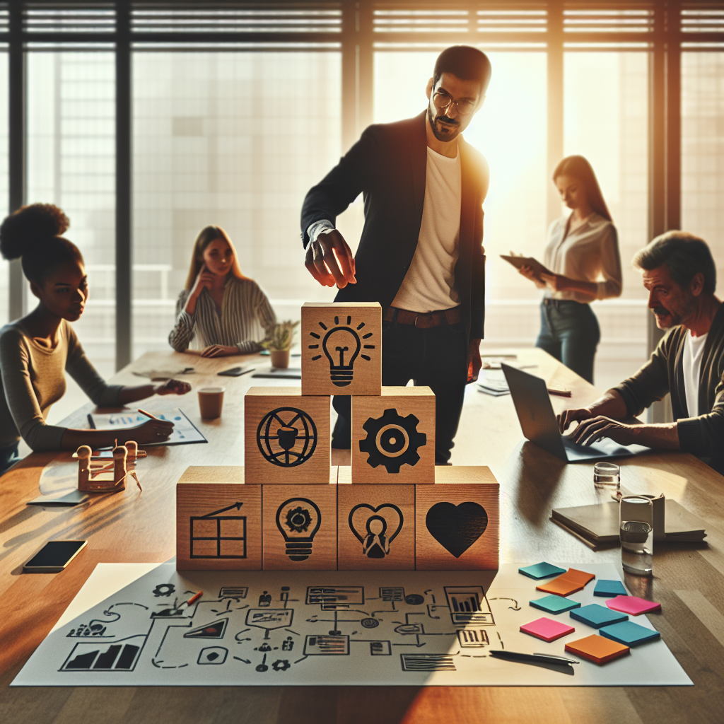 Weltkarte mit verbundenen Firmen-Icons, Schloss und Euro-Münzen als Vermögensschutzsymbol