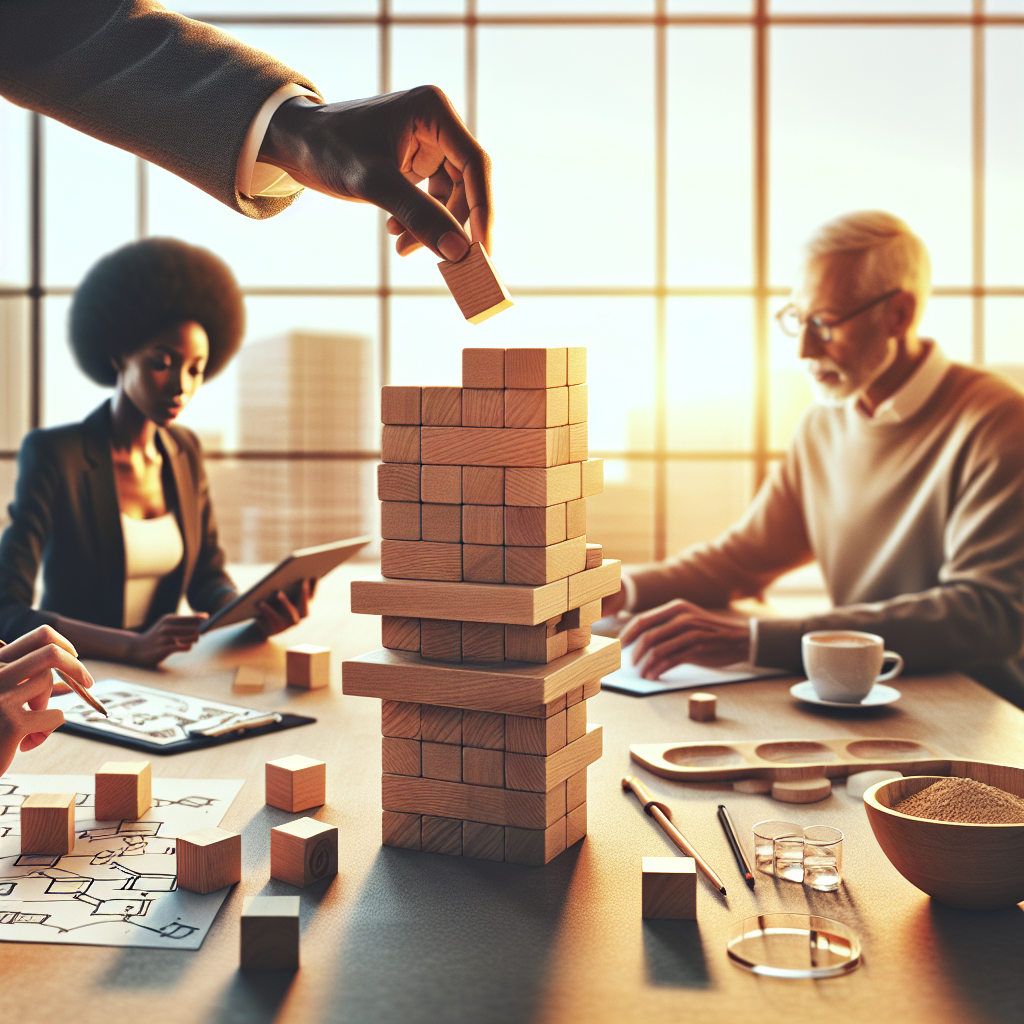 Team im modernen Büro arbeitet am Laptop mit digitalen Unternehmensarchitektur-Diagrammen