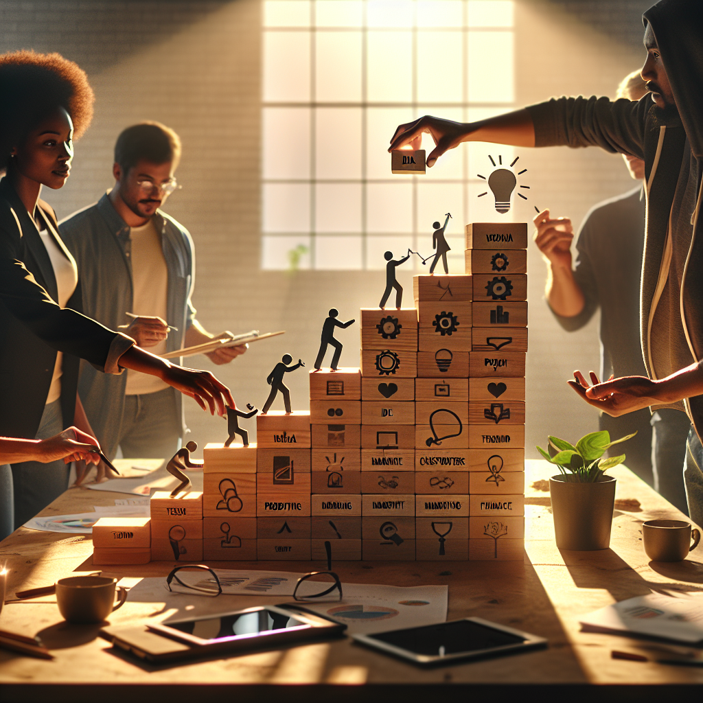 Globus, Firmengebäude und Aktenordner mit 'Holding' und 'GmbH' Schriftzug