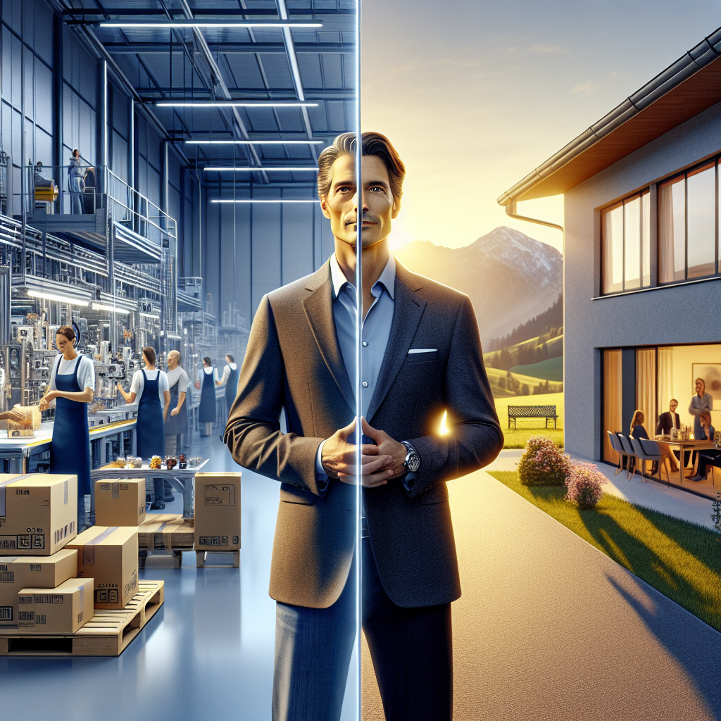 Geschäftsmann hält Hausmodell vor Schweizer Flagge für Vermögensschutz