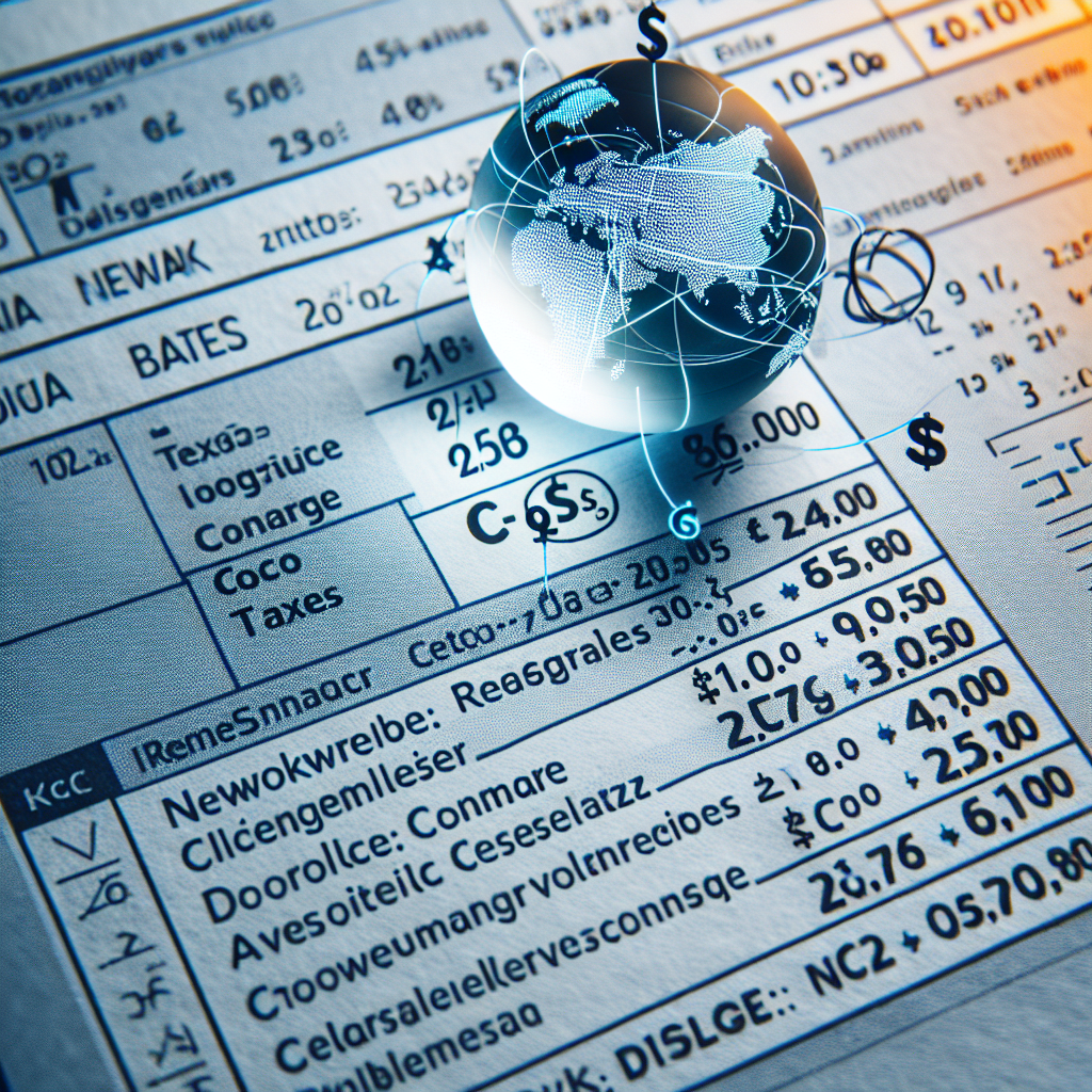 Nahaufnahme einer Stromrechnung mit markierten Netzgebühren, Steuern und CO2‑Abgaben