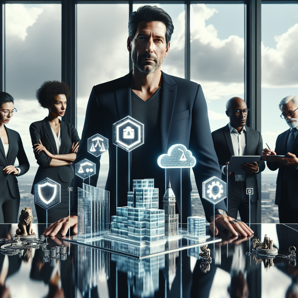 Person am Schreibtisch mit Laptop, Ordnern und Compliance‑Checkliste (CFIN, AMLA, ESG)