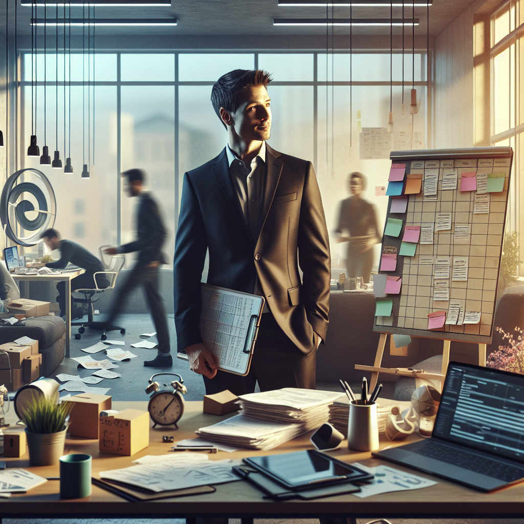 Team am Whiteboard mit Prozessdiagramm zu Struktur, Effizienz und nachhaltigem Wachstum