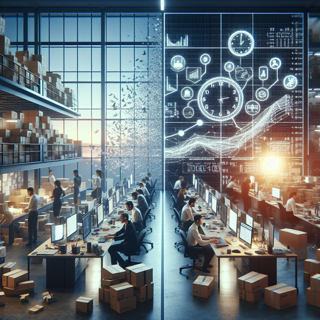 Geschäftsperson zeigt auf steigendes Umsatzdiagramm neben organisiertem Bauplan und Checkliste