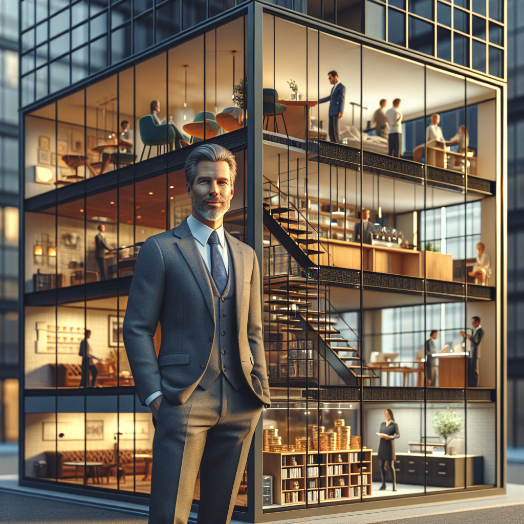 Grafik zeigt Unternehmensstruktur mit drei Blöcken: Holding, Operativ, Reserve, verbunden durch Pfeile