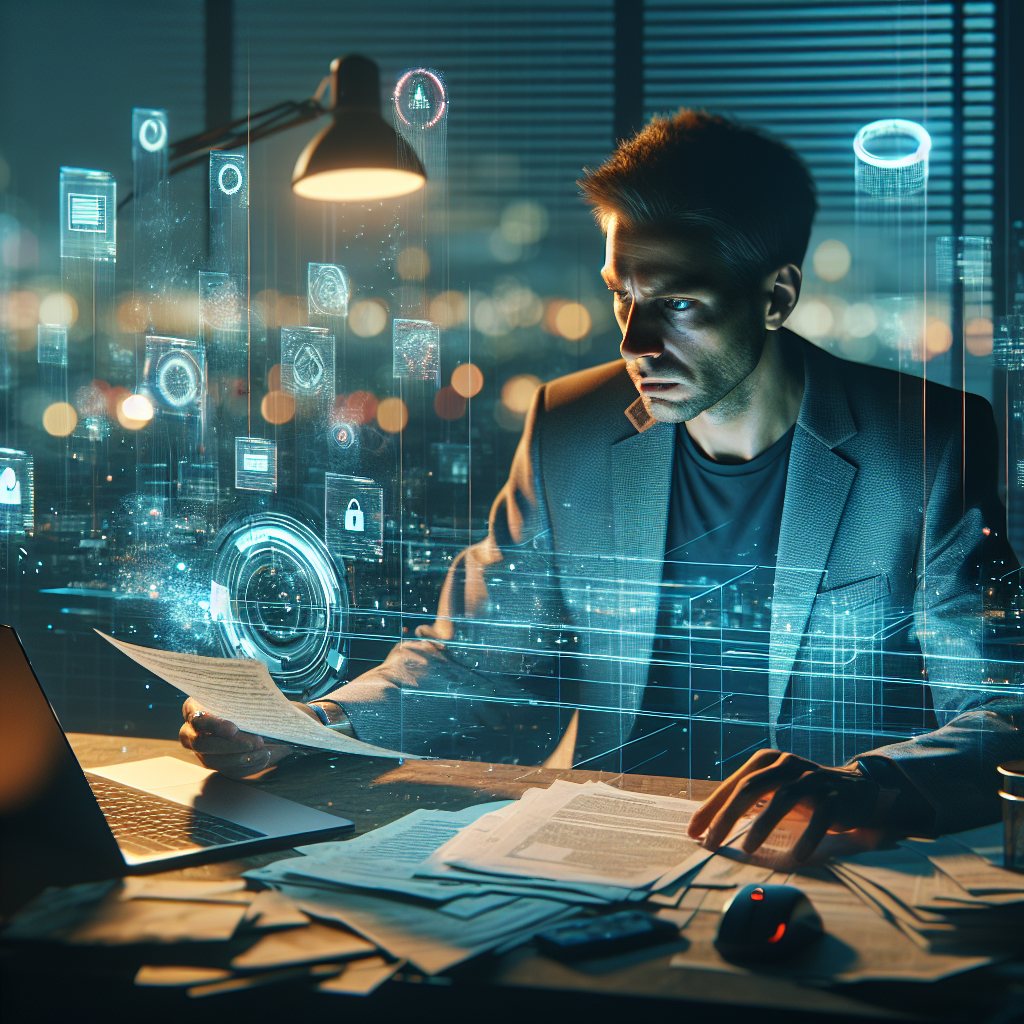 Selbstständige am Schreibtisch mit Laptop, Akten und Checkliste zu Bürokratie und Nachweispflicht