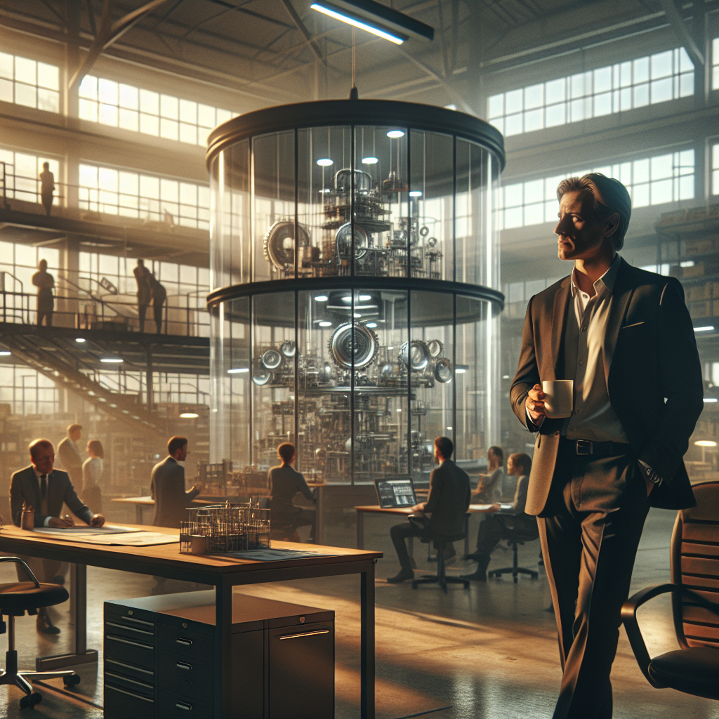 Organigramm einer Holding mit Schutzschild über mittelständischen Firmen