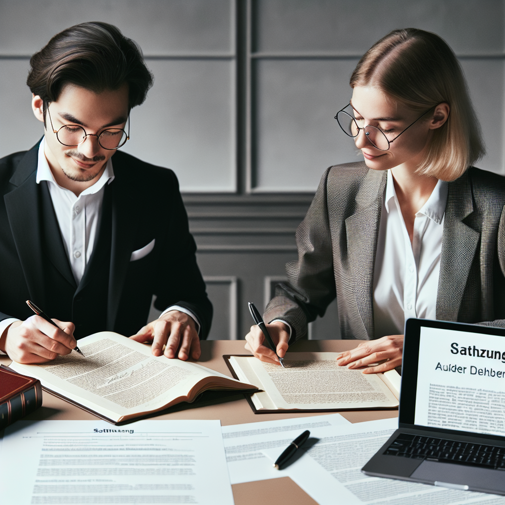 Zwei Personen unterschreiben Satzung am Tisch mit Laptop und Stift – Vereinsrecht Österreich, Steuerlastumkehr